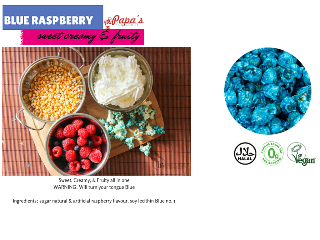 Blue raspberry popcorn